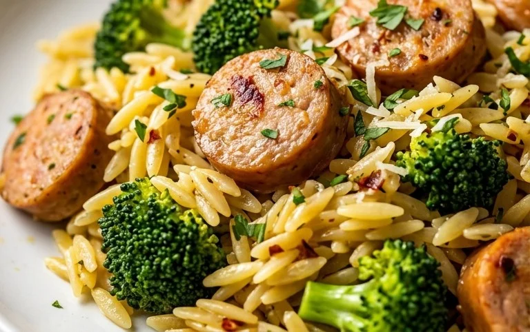 Chicken Sausage and Broccoli Orzo: A Delicious Recipe!