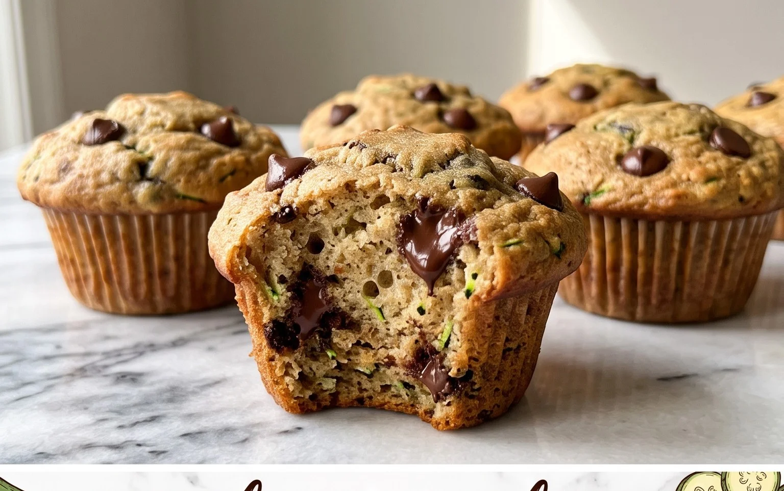 Moist Chocolate Chip Zucchini Muffins Recipe