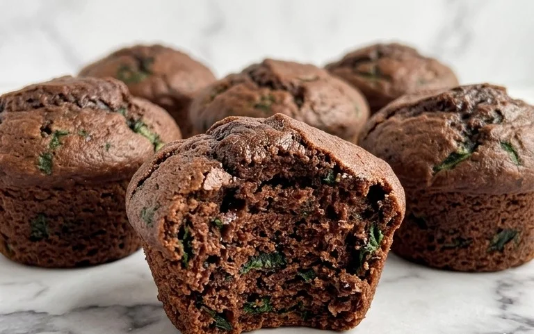 Chocolate Spinach Muffins-Hidden Greens Secret