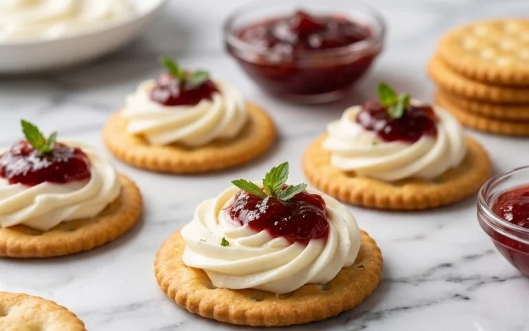 Easy Cream Cheese Jam Cracker Snacks No Bake