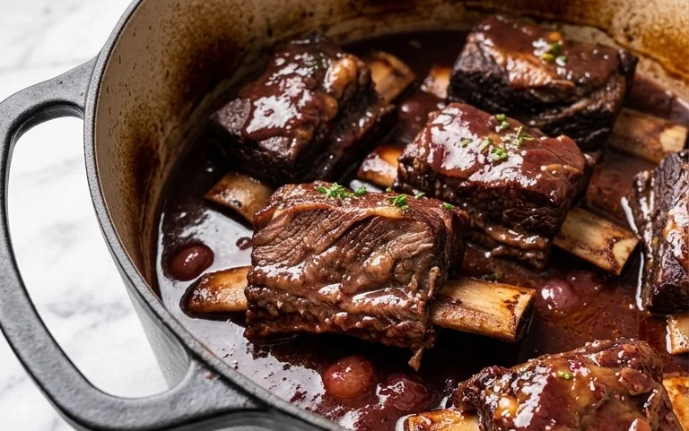 Red Grape Juice Short Ribs Dutch Oven Recipe