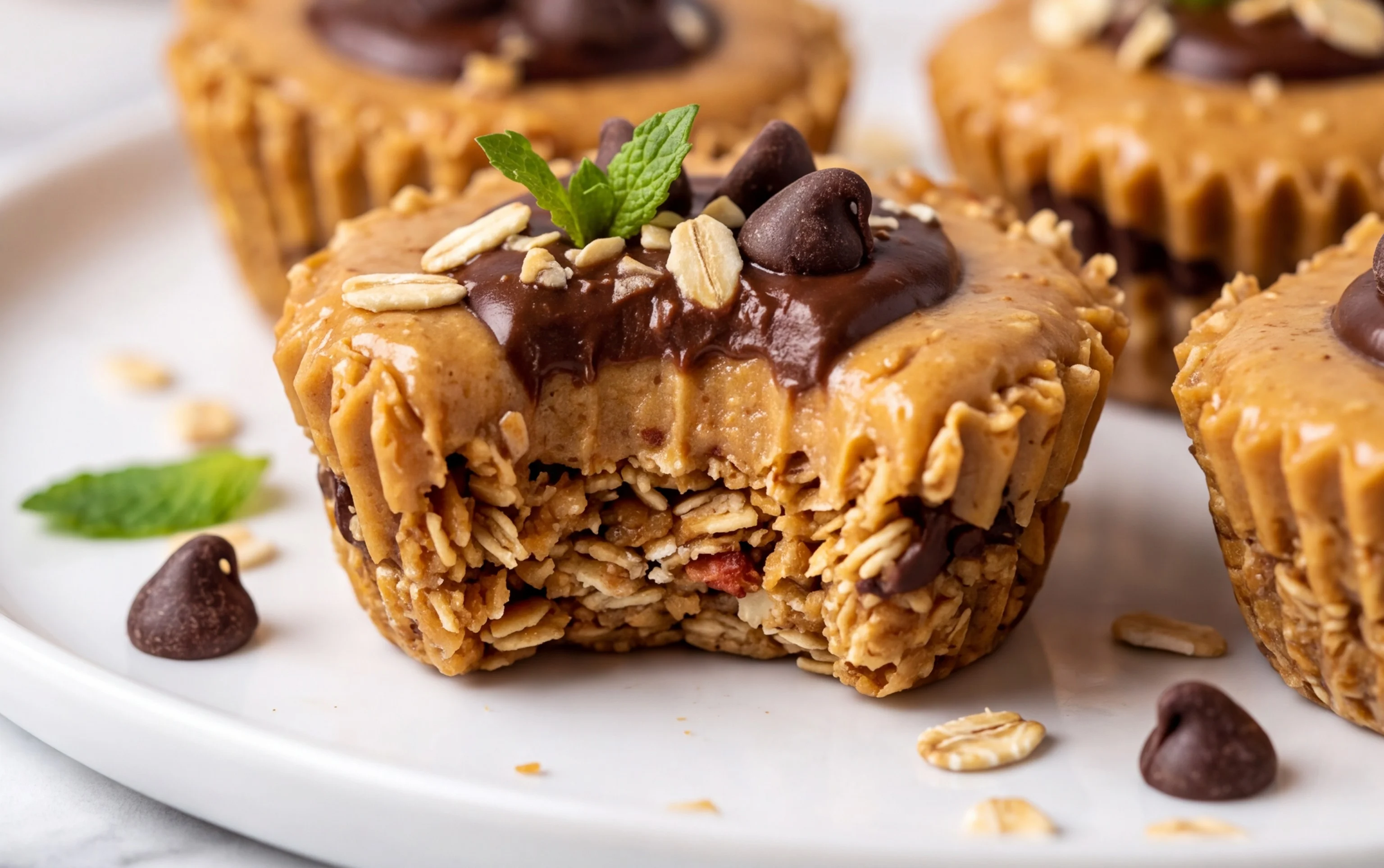 No Bake Peanut Butter Granola Cups
